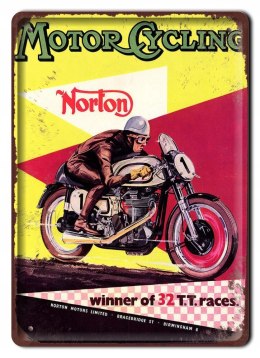 NORTON MOTOR METALOWY SZYLD PLAKAT RETRO #07855