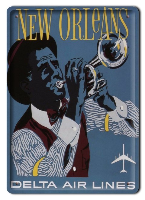 NOWY ORLEAN PLAKAT METALOWY SZYLD RETRO #20179