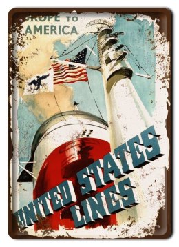 OKRĘT PLAKAT METALOWY SZYLD RETRO VINTAGE #10201