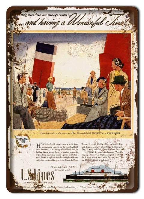 OKRĘT PLAKAT METALOWY SZYLD RETRO VINTAGE #10871