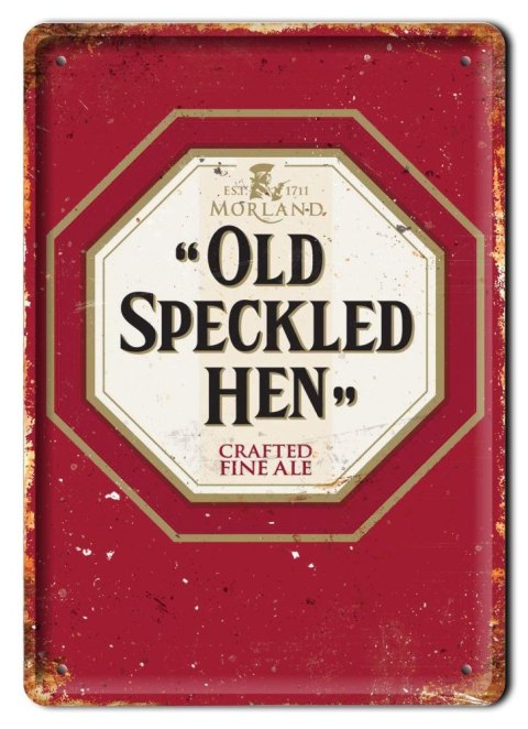 OLD SPECKLED HEN METALOWY SZYLD PLAKAT RETRO #07348