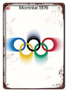 OLIMPIADA METALOWY SZYLD VINTAGE RETRO #09598