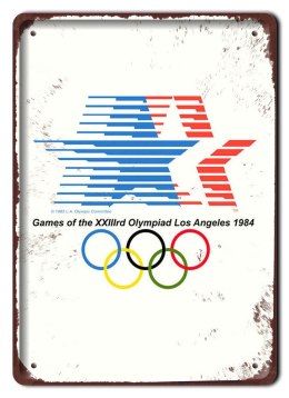 OLIMPIADA METALOWY SZYLD VINTAGE RETRO #09600