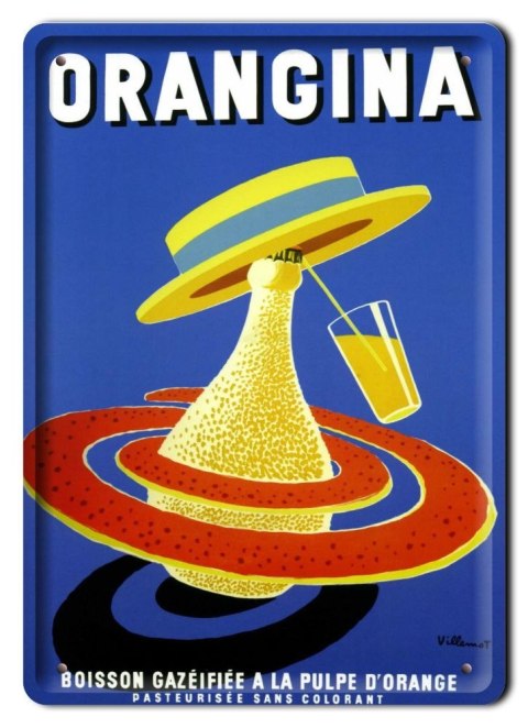 ORANGINA METALOWY SZYLD PLAKAT RETRO #08580