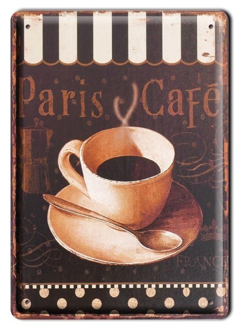 PARIS KAWA METALOWY SZYLD PLAKAT VINTAGE #00319