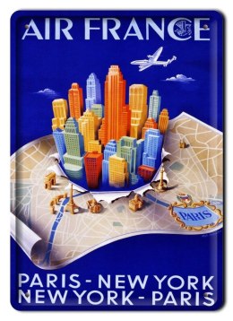 PARIS NEW YORK METALOWY SZYLD PLAKAT RETRO #07626