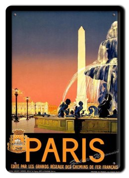 PARYŻ METALOWY SZYLD OBRAZEK PLAKAT VINTAGE #02589