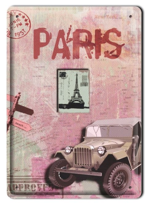 PARYŻ METALOWY SZYLD PLAKAT VINTAGE RETRO #01061