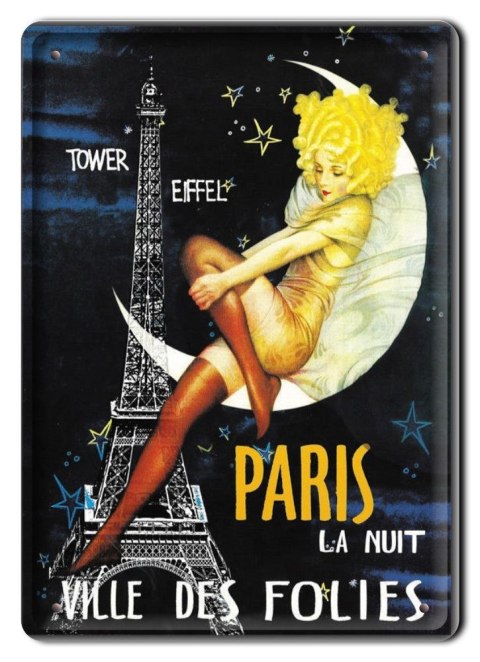 PARYŻ METALOWY SZYLD PLAKAT VINTAGE RETRO #08643