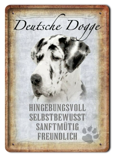 PIES PLAKAT METALOWY SZYLD TABLICZKA RETRO #11604