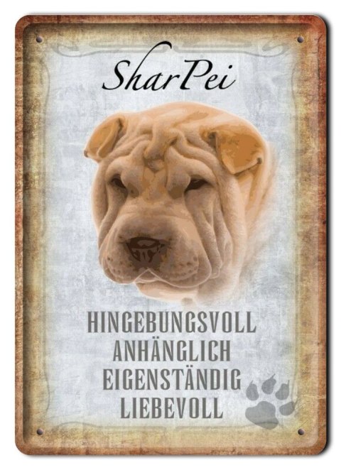 PIES PLAKAT METALOWY SZYLD TABLICZKA RETRO #11672