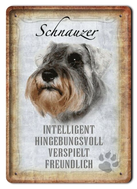 PIES PLAKAT METALOWY SZYLD TABLICZKA RETRO #11696