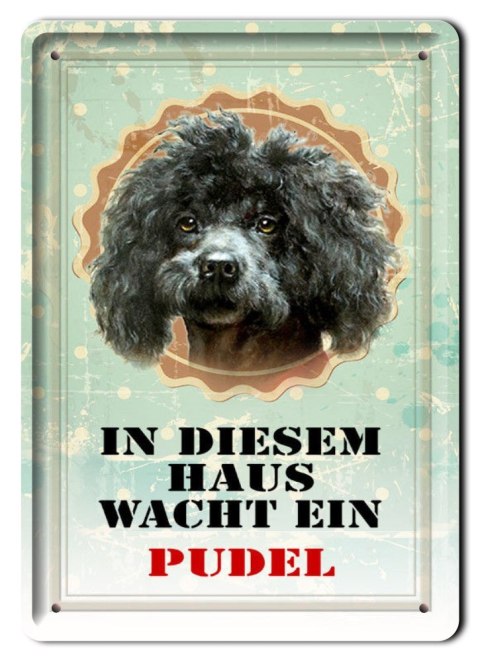 PIES PLAKAT METALOWY SZYLD TABLICZKA RETRO #11706