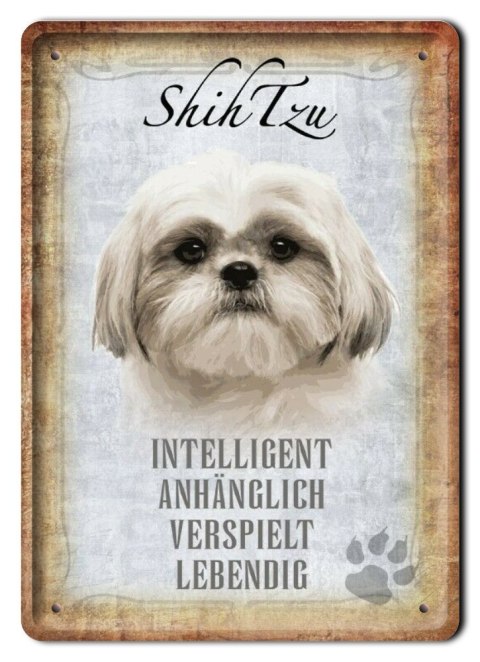 PIES PLAKAT METALOWY SZYLD TABLICZKA RETRO #11726