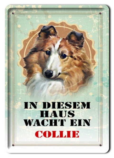 PIES PLAKAT METALOWY SZYLD TABLICZKA RETRO #11870