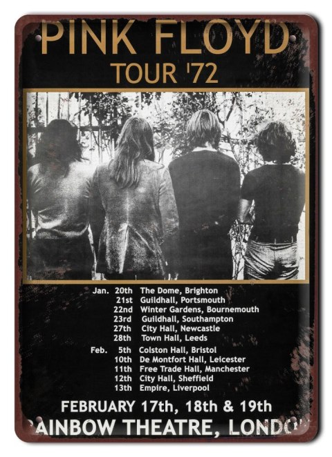 PINK FLOYD PLAKAT METALOWY SZYLD RETRO VINTAGE #12098