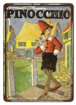 PINOKIO METALOWY SZYLD PLAKAT OBRAZEK RETRO #06129