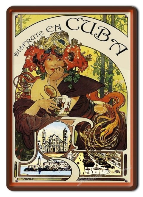 PIWO CUBA METALOWY SZYLD PLAKAT VINTAGE #02229