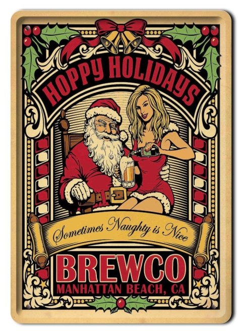 PIWO HEPPY HOLIDAYS METALOWY SZYLD RETRO #07591