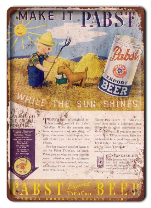 PIWO METALOWY SZYLD PLAKAT RETRO #05318