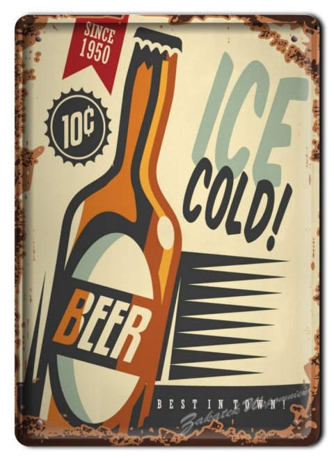 PIWO METALOWY SZYLD PLAKAT VINTAGE RETRO #03665