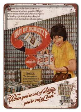 PIWO PLAKAT METALOWY SZYLD OBRAZEK RETRO #05179