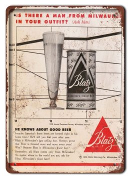 PIWO PLAKAT METALOWY SZYLD OBRAZEK RETRO #05220