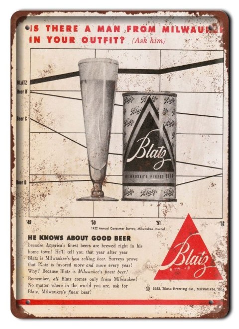 PIWO PLAKAT METALOWY SZYLD OBRAZEK RETRO #05220