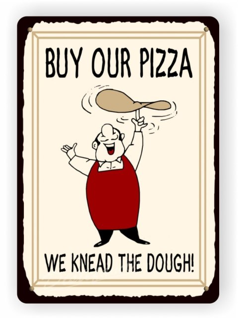PIZZA METALOWY SZYLD OBRAZEK PLAKAT RETRO #02332