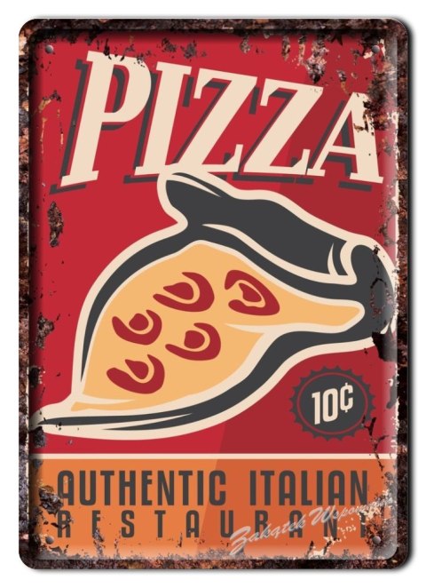 PIZZA METALOWY SZYLD PLAKAT OBRAZEK VINTAGE #02346