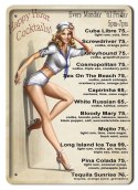 PLAKAT METALOWY SZYLD RETRO KOKTAIL #11936
