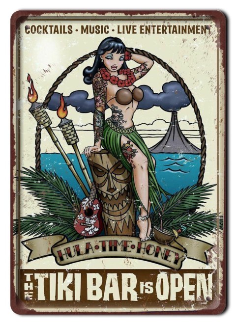 PLAKAT METALOWY SZYLD TABLICZKA RETRO BAR #11962