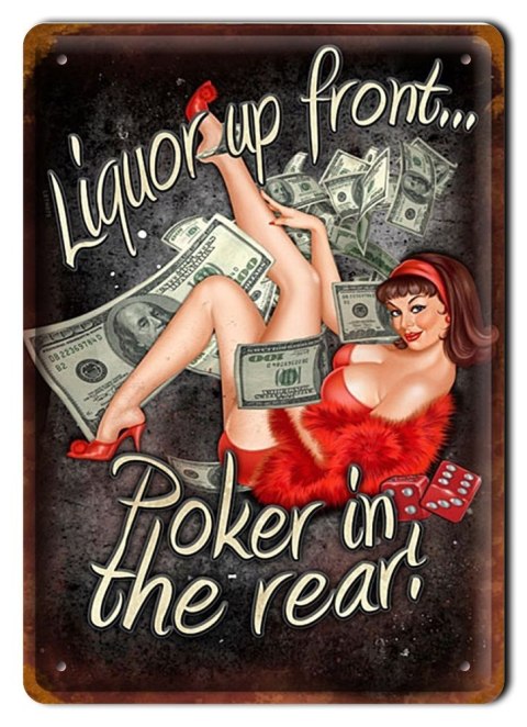 POKER METALOWY SZYLD VINTAGE PLAKAT RETRO #00373