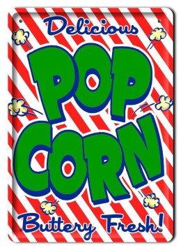 POP CORN METALOWY SZYLD PLAKAT OBRAZEK RETRO #07233