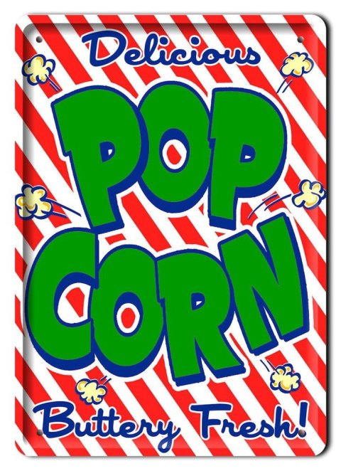 POP CORN METALOWY SZYLD PLAKAT OBRAZEK RETRO #07233