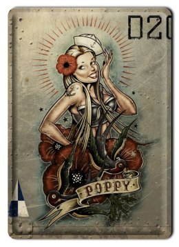 POPPY US ARMY METALOWY SZYLD PLAKAT RETRO #01151