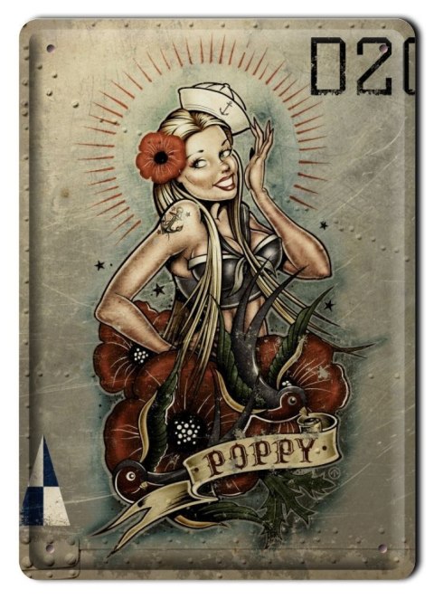 POPPY US ARMY METALOWY SZYLD PLAKAT RETRO #01151