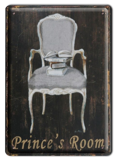 PRINCES ROOM METALOWY SZYLD VINTAGE RETRO #00361