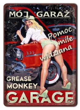 PRL GARAŻ PLAKAT METALOWY SZYLD RETRO #12669