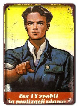 PRL METALOWY SZYLD PLAKAT TABLICZKA RETRO #05816