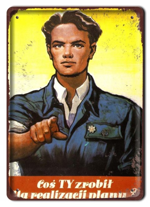 PRL METALOWY SZYLD PLAKAT TABLICZKA RETRO #05816