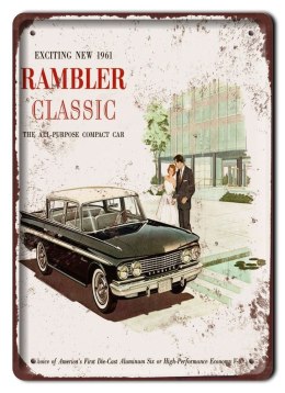 RAMBLER PLAKAT METALOWY SZYLD RETRO VINTAGE #11313