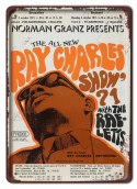 RAY CHARLES PLAKAT METALOWY SZYLD RETRO #12046