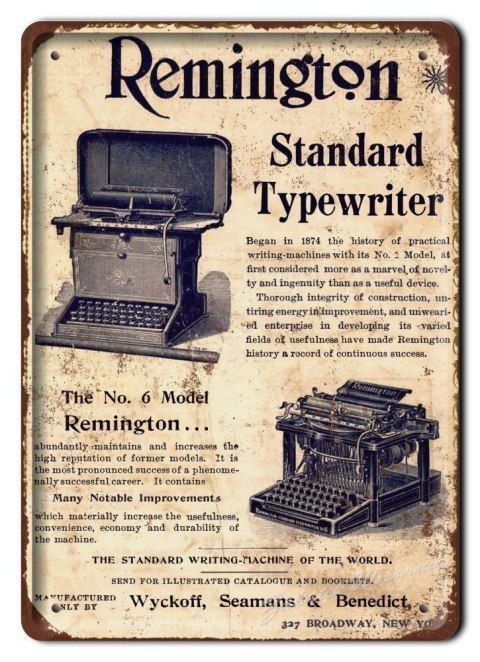 REMINGTON METALOWY SZYLD PLAKAT RETRO #06337