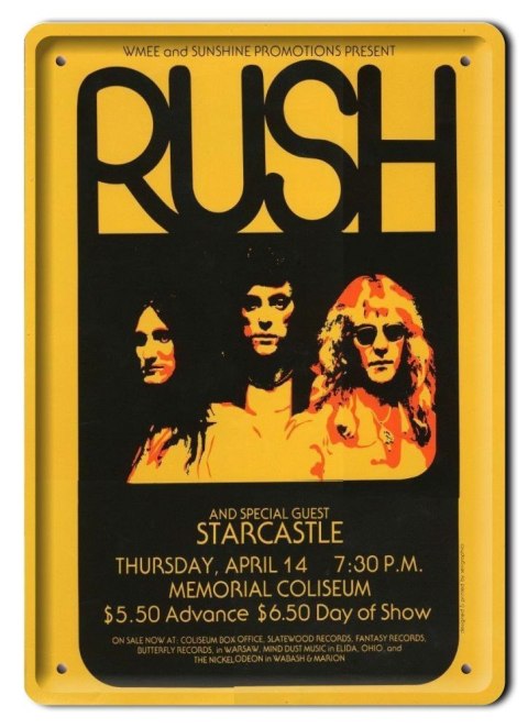 ROCK PLAKAT METALOWY SZYLD OBRAZEK RETRO #10747