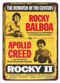 ROCKY II METALOWY SZYLD PLAKAT VINTAGE RETRO #08421