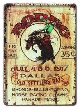 RODEO METALOWY SZYLD PLAKAT OBRAZEK VINTAGE #01654
