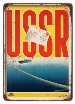 ROSJA METALOWY SZYLD OBRAZEK VINTAGE RETRO #05721