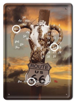 ROUTE 66 KALENDARZ METALOWY SZYLD RETRO #06464