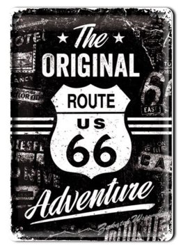 ROUTE 66 METALOWY PLAKAT OBRAZEK VINTAGE RETRO #01417